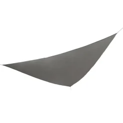 HI schaduwdoek/zonnescherm driehoek - grijs - 5 x 5 x 5 m Outlet