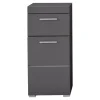 Hioshop AmandaMando badkamerkast 1 deur- 1 lade grijs- grijs hoogglans Hot