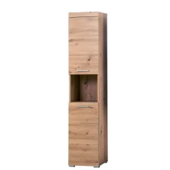 Hioshop AmandaMando kolomkast 2 deuren- 1 open vak eiken decor Hot