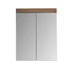 Hioshop AmandaMando spiegelkast 2 deuren donker eiken decor- spiegelglas Discount