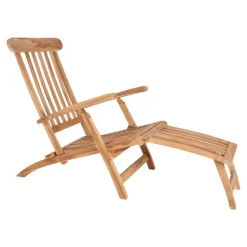 Merkloos Hioshop Arrecife ligstoel incl kussen teak Sale