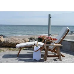 Merkloos Hioshop Arrecife ligstoel incl kussen teak Sale