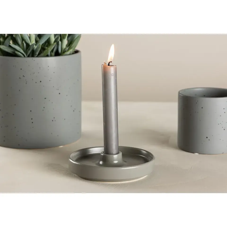 Merkloos Hioshop Bette kandelaar grijs New
