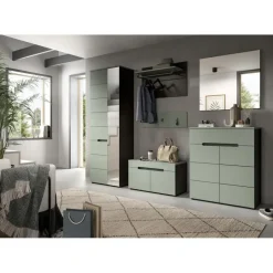 Merkloos Hioshop Canu kapstok 3 haken stofgroen- donkergrijs