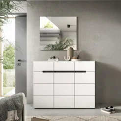 Merkloos Hioshop Canu schoenenkast 3 deuren- 3 lades wit- grijs Best