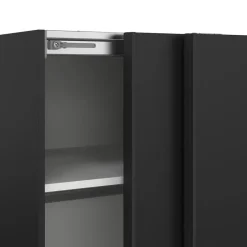 Hioshop Catania schuifdeurkast 2 deuren 120x200cm mat zwart Outlet