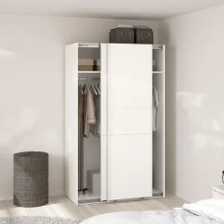 Hioshop Como schuifdeurkast 2 deuren 120x200cm wit Best