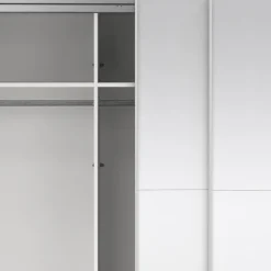 Hioshop Como schuifdeurkast 2 deuren met spiegel 245x220cm wit Online