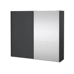 Hioshop Como schuifdeurkast 2 deuren 245x220cm mat grijs Hot