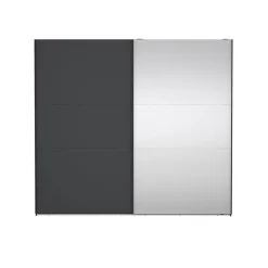 Hioshop Como schuifdeurkast 2 deuren 245x220cm mat grijs Hot