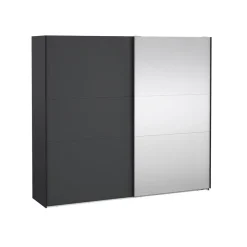 Hioshop Como schuifdeurkast 2 deuren 245x220cm mat grijs Hot