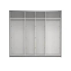 Hioshop Como schuifdeurkast 2 deuren 245x220cm mat grijs Hot