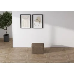 Merkloos Hioshop Cubic poef bruin Best