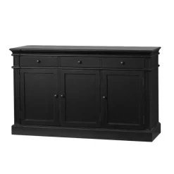 Hioshop Dressoir Mozart zwart antiek sideboard Outlet