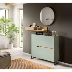 Merkloos Hioshop Drive schoenenkast 1 deur- 2 vouwdeuren salvie decor Discount