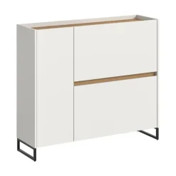 Merkloos Hioshop Drive schoenenkast 1 deur- 2 vouwdeuren wit Best