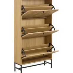 Hioshop Dylan schoenenkast 3 lades natuur Online