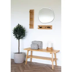 Hioshop Ember Wandplank 45x10x12cm natuur Clearance