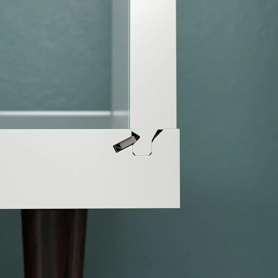 Hioshop Evolution wandkast 3 deuren- 6 planken wit- zwart Online