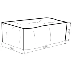 Merkloos Hioshop Furnco hoes voor tuinmeubelen 130 x 210 x 160 cm grijs Clearance