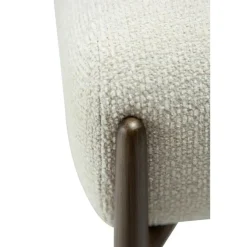 Merkloos Hioshop Glam Dan-Form poef bouclé wit Hot