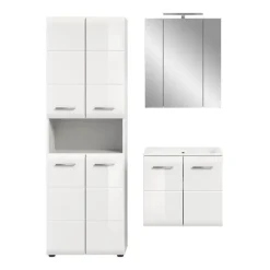 Merkloos Hioshop Ice badkamer I77 inclusief verlichting wit hoogglans- wit