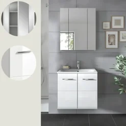 Merkloos Hioshop Ice badkamer I63 wit hoogglans- wit New