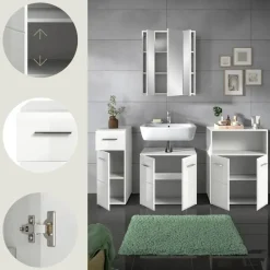 Merkloos Hioshop Ice badkamer I65 wit hoogglans- wit New