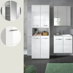 Merkloos Hioshop Ice badkamer I61 wit hoogglans- wit New