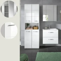 Merkloos Hioshop Ice badkamer I55 wit hoogglans- wit