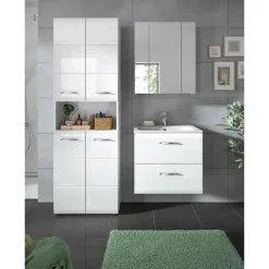 Merkloos Hioshop Ice badkamer I55 wit hoogglans- wit