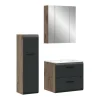 Merkloos Hioshop Ice badkamer I8 zwart mat- eiken decor Outlet