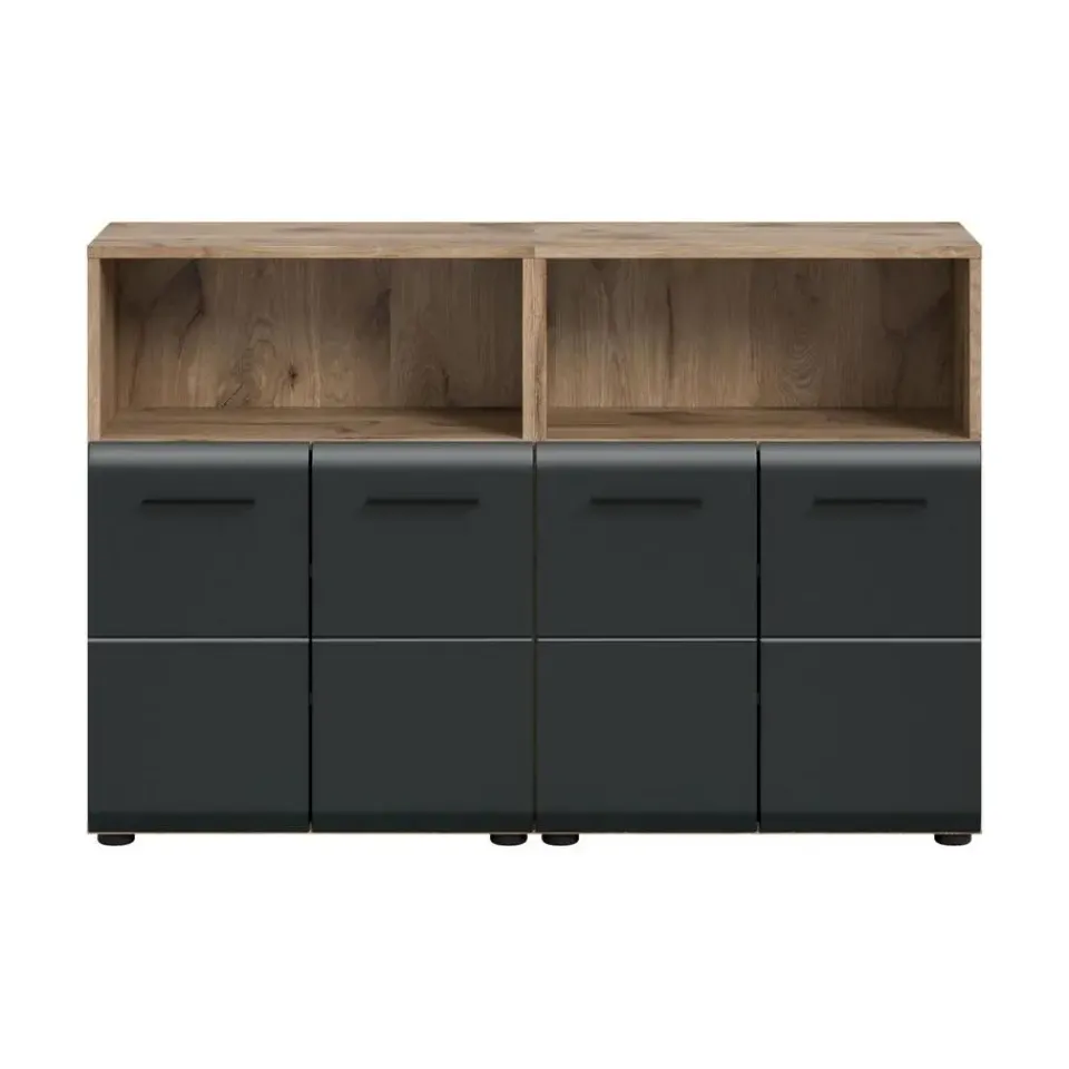 Merkloos Hioshop Ice badkamer I13 zwart mat- eiken decor New