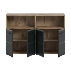 Merkloos Hioshop Ice badkamer I13 zwart mat- eiken decor New