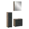 Merkloos Hioshop Ice badkamer I24 zwart mat- eiken decor Discount
