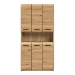 Merkloos Hioshop Ice badkamerkast 6 deuren- 1 plank eiken decor Discount