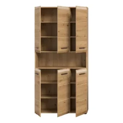 Merkloos Hioshop Ice badkamerkast 6 deuren- 1 plank eiken decor Discount