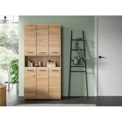 Merkloos Hioshop Ice badkamerkast 6 deuren- 1 plank eiken decor Discount