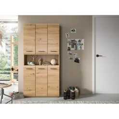 Merkloos Hioshop Ice badkamerkast 6 deuren- 1 plank eiken decor Discount