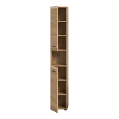 Merkloos Hioshop Ice kolomkast 2 deuren- 1 plank eiken decor