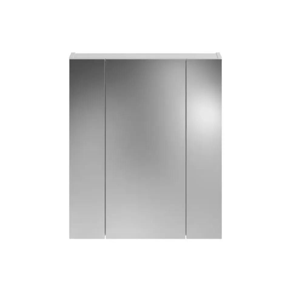 Merkloos Hioshop Ice spiegelkast inclusief verlichting 3 spiegeldeuren wit hoogglans- Clearance