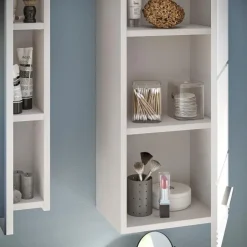 Merkloos Hioshop Ice spiegelkast inclusief verlichting 3 spiegeldeuren wit hoogglans- Clearance