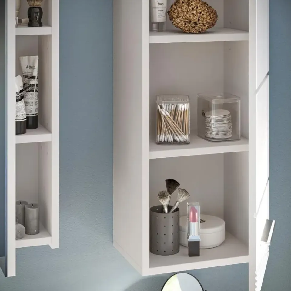 Merkloos Hioshop Ice spiegelkast inclusief verlichting 3 spiegeldeuren wit hoogglans- Clearance