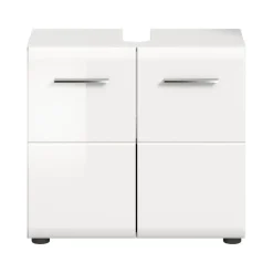 Merkloos Hioshop Ice wastafel 2 deuren wit hoogglans- wit Discount