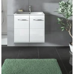 Merkloos Hioshop Ice wastafel inclusief was 2 deuren wit hoogglans- wit