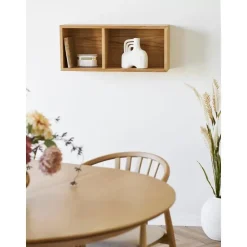 Merkloos Hioshop Kria wandplank 2 planken eikenfineer Discount