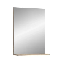 Merkloos Hioshop Lambada spiegel bad 1 deur- 1 plank wit hoogglans- eiken decor