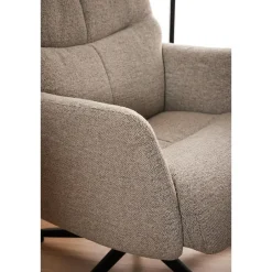 Hioshop London fauteuil recliner met voetenbank bouclé beige Online
