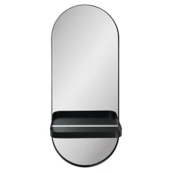 Merkloos Hioshop Maria spiegel 1 plank zwart Sale