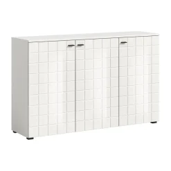 Hioshop Monte dressoir 3 deuren wit hoogglans